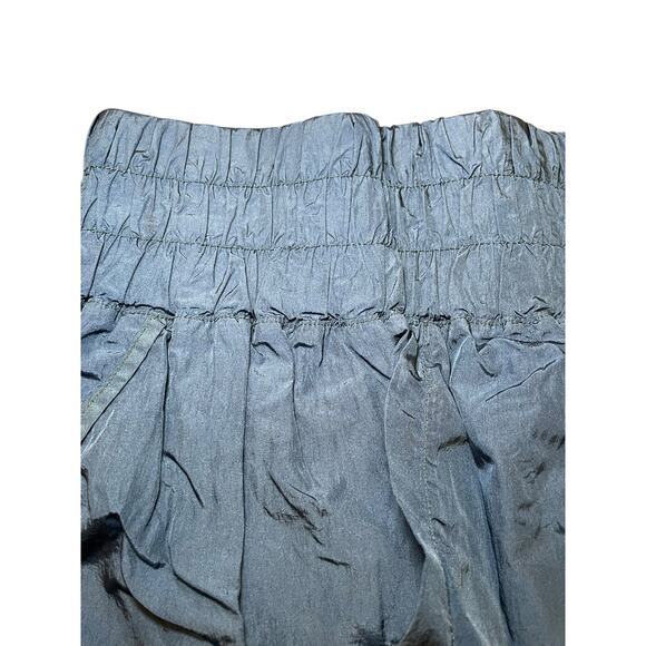 Free People FP Movement Women Small Way Home Shorts Shiny Deep Blue High Waist - Picture 7 of 10